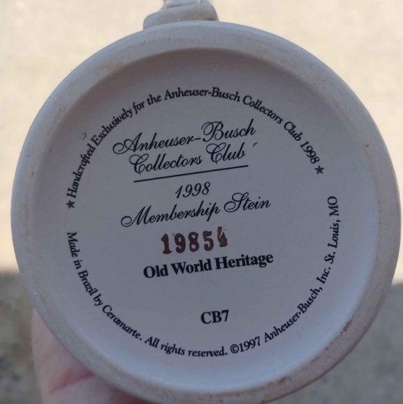 1998  Anheiser Bush old world heretage beerstein - Picture 4 of 4